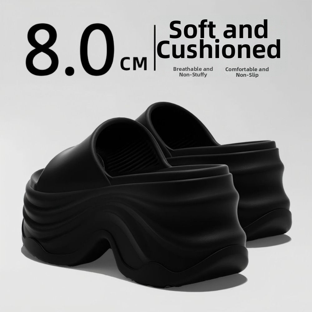 Dép Nữ FEDAOG, Dép Gót Dày Đế 10CM Đế Tăng Chiều Cao, Chống Trơn Trượt Hợp Thời Trang Chống Mùi Bước Cảm Giác EVA Dép Mát Trong Nhà Ngoài Trời