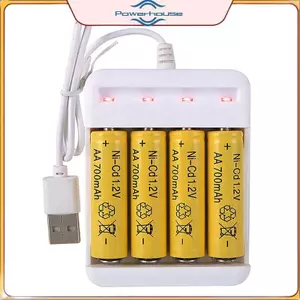 POWER 1 Trạm AAA Và AA Tốc Độ Cao USB 3 / 4 Khe Cắm Sạc Nhanh Bảo Vệ Ngắn Mạch.