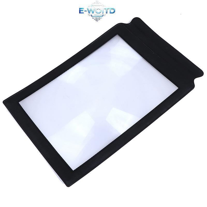 E-WOITD Đồ dùng văn phòng tại nhà A4 Kính lúp tấm lớn Ống kính hỗ trợ đọc sách E-WOITD