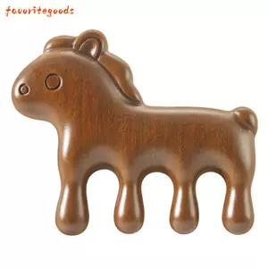 Lược Gỗ FAVORITEGOODS, Lược Ngựa Dễ Thương Chống Tĩnh Điện, Chăm Sóc Tóc Nhỏ Gọn Dày Di Động Chăm Sóc Da Đầu Lược Chăm Sóc Cá Tính
