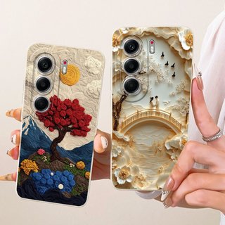 Ốp Bảo Vệ Camera Cho Tecno Camon 40 Pro 4G CM6 / Camon 40 Pro 5G CM7 Ốp Lưng Thời Trang Không Gian Hoa Silicon Mềm TPU Vỏ