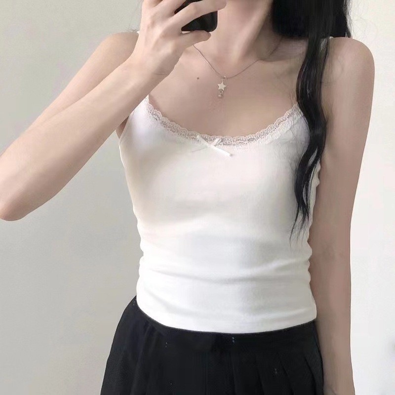 (Có size) Áo Hai Dây Nữ Phối Ren Thời Trang Mùa Hè Ngọt Ngào Cho Nữ- A288