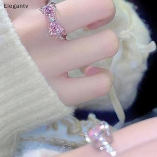 Nhẫn Nơ Pha Lê Zircon Điều Chỉnh Kích Cỡ - Quà Tặng Thời Trang Cho Nữ