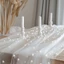 Cờ bàn voan JVSUB, 75 × 300cm / 75 × 100cm Vải voan vải tuyn Table Runner, Lưới gạc bán trong suốt Sheer Drapes Trang trí bàn cưới ngoài trời