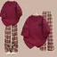 Bộ quần kẻ CARO đỏ cạp cao + kết hợp áo phông unisex tay lỡ -Hình đôi mắt- quanaao94