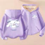 Kids My Melody Zip-Up Áo khoác có mũ trùm đầu dễ thương Áo khoác Cardigan mềm mại nhẹ phong cách Áo khoác ngoài cho bé gái