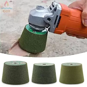 Bánh mài đánh bóng GILL, dành cho máy mài góc loại 100 Grit 50 / 100 / 200Grit Đầu mài gốm bằng đá, Phụ kiện máy mài lưới Dụng cụ đánh bóng khối chà nhám Đầu góc cacbua