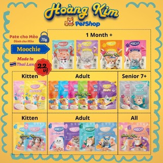 Pate MOOCHIE cho mèoThái Lan gói 70G  nhiều vị hỗ trợ hệ tiêu hóa và tiêu búi lông