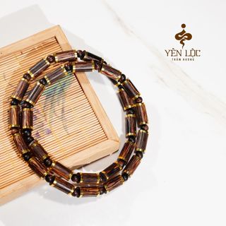 Dây Chuyền Trầm Sánh Bọc Vàng 8K - Đốt Trúc Trầm Size 8li - Hỗ Trợ bảo hành (Chỉ dây không có kèm mặt)