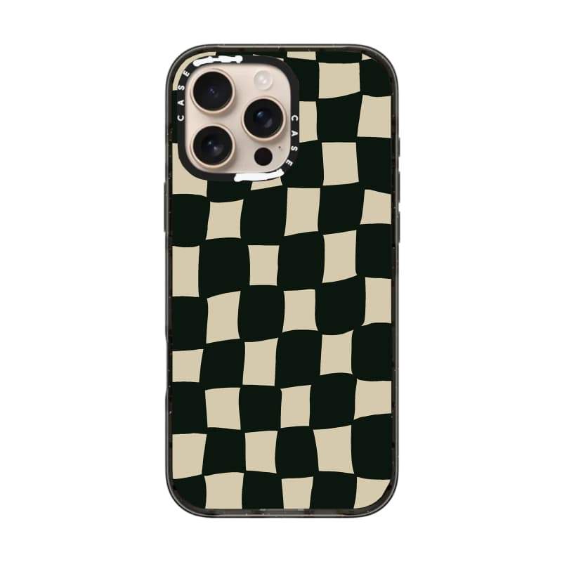 CASECASE X Vỏ Lưới Xoắn Cạnh Đen Trong Suốt Cứng Hút Từ Tính Tác Động Dành Cho Apple IPhone 12 13 14 15 16 17 Pro Max Air Plus Có Hộp