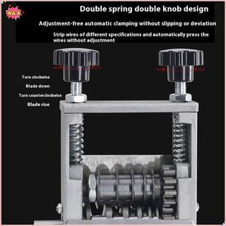 Máy tuốt dây thủ công N & X với 6 kênh 5 lưỡi Dụng cụ gọt vỏ dây khung kim loại di động để tái chế đồng phế liệu 3-17mm.