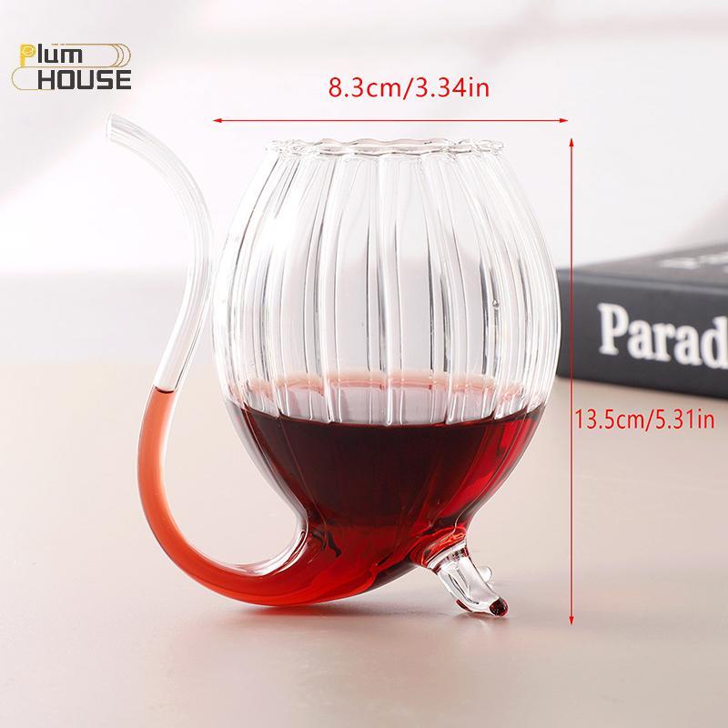 PlumHOUSE Cốc Thủy Tinh Cốc Sáng Tạo Có Ống Hút Uống Lạnh Rượu Thủy Tinh Nước Trái Cây Thủy Tinh Sóc Cốc Sử Dụng Tại Nhà Đảng Thanh Trong Suốt VN