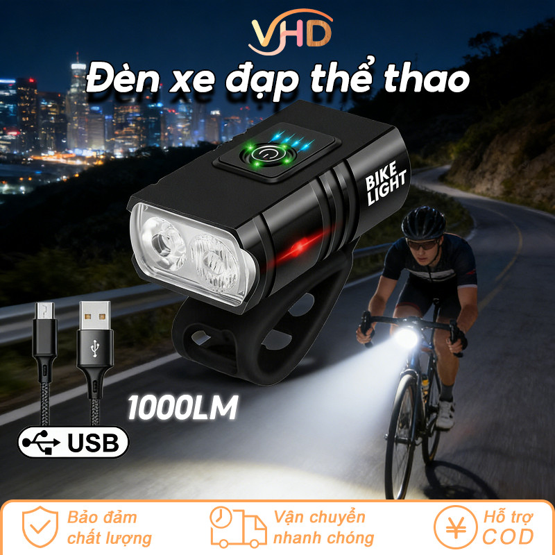 Đèn LED Xe Đạp Thể Thao Siêu Sáng & Chống Nước - Pin Bền, Phụ Kiện Thiết Yếu Cho Mọi Chuyến Đạp An Toàn