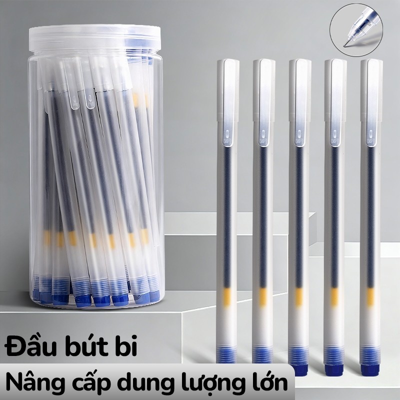 Set 30 Bút Gel Cao Cấp 0.5mm Mực Đen – Bút Bi Nét Chữ Đẹp, Mực Đậm Lâu Hết, Viết Nhanh Khô Không Lem Cho Học Sinh