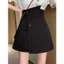 2024 Quần Short Chữ A Eo Cao Thiết Kế Sense Hakama Thời Trang Ôm Hơn Nhìn Đen Rộng Quần Thường Ngày 5.12