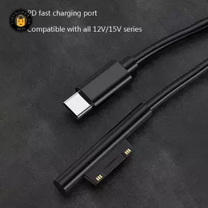{TB & Bag} Bộ nguồn USB Type-C sạc nhanh mới cho Microsoft Surface Pro 7 3 4 5 6 15V 3A PD Dây cáp chuyển đổi bộ sạc máy tính bảng.