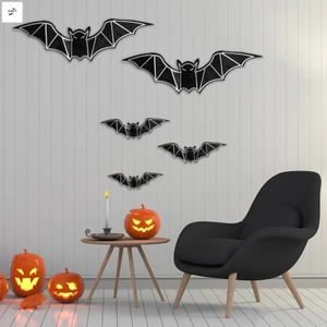 Halloween Dơi Trang Trí Tường Miếng Dán Với Dạ Quang Thực Tế Nhìn Dơi Đáng Sợ Thích Hợp Cho Phòng Cửa Sổ Gia Đình