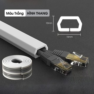 Nẹp đi dây điện nổi dán tường bảo vệ dây điện, khay ống đi dây sàn gọn gàng chống đứt gãy chống cháy  AIMVUKES