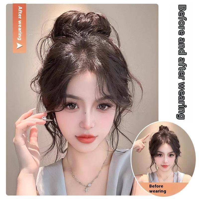 PNPIA- Dây Buộc Tóc Phong Cách Mới Và Pas Tóc Giả Lông Tơ Bun Phụ Kiện Tóc Bun Thấp Dây Buộc Tóc Cho Nữ Phần Mở Rộng Tóc Và Tóc Giả