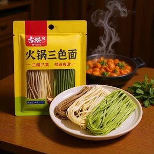 Gusong Lẩu Tricolor Mì 100g Mì Rau Mì Soba Mì Trứng Mì Gia Đình Khô Mì Lẩu Mì Cay Nóng 26.5.12