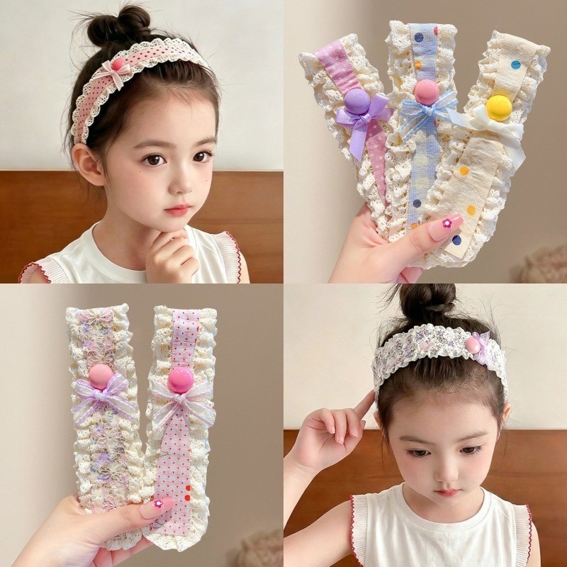 Băng Đô Miếng Dán Tóc Velcro Magic Dán Hoa Dễ Thương Thời Trang Hàn Quốc - Phụ Kiện Tóc