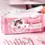 Hộp đựng bút chì chống nước dung tích lớn có gấu trúc, Kumiao, Miaoguo Sweet, Thiết kế IP phi hành gia & Capybara - Đóng dây kéo bền cho trường học, thanh thiếu niên, bé trai và bé gái