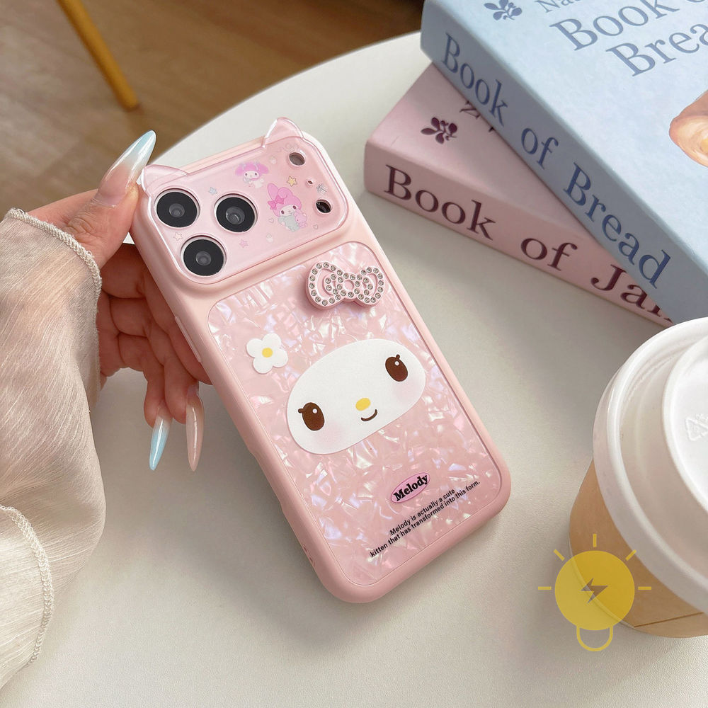 Phone Case For iPhone 17 Pro Max 16 15 TPU Bear 3D Aesthetic Korean Cute