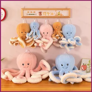 YT4 Bạch tuộc dễ thương Búp bê sang trọng Quà tặng cho bé gái Trang trí nội thất Đồ chơi nhồi bông Gối Đệm cho trẻ em Bộ sưu tập
