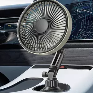 SUIT Giá đỡ cốc ô tô để bàn Quạt tương thích với 3 cài đặt tốc độ và xoay 360 độ Phụ kiện ô tô Quạt nhựa Textur