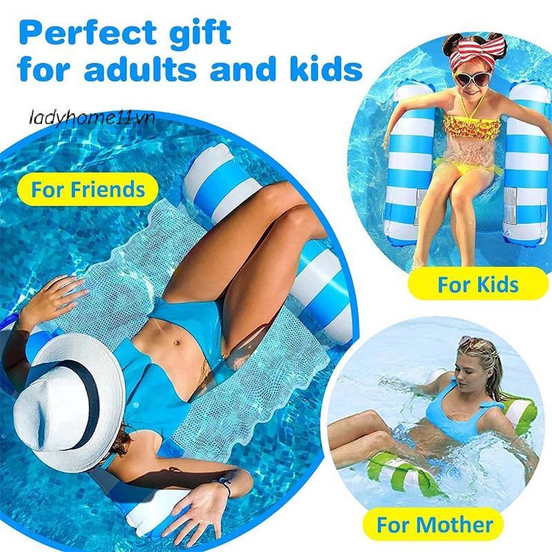 Lady Bể Bơi Phao Nước Bơm Hơi Hammo Lounger Ghế Lưới Phao Giường Dành Cho Người Lớn Nhẹ Ghế Nổi Cho Hồ Và Bãi Biển VN