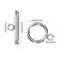 NICOLOO 20 Bộ Vòng Tay Chuyển Đổi Móc Khóa, Vòng Cổ Bằng Thép Không Gỉ 14 Mm Chuyển Đổi Móc Khóa, Trang Sức Móc Khóa Bạc Tròn T-Bar Trang Sức Móc Khóa Trang Sức Làm Đồ Dùng