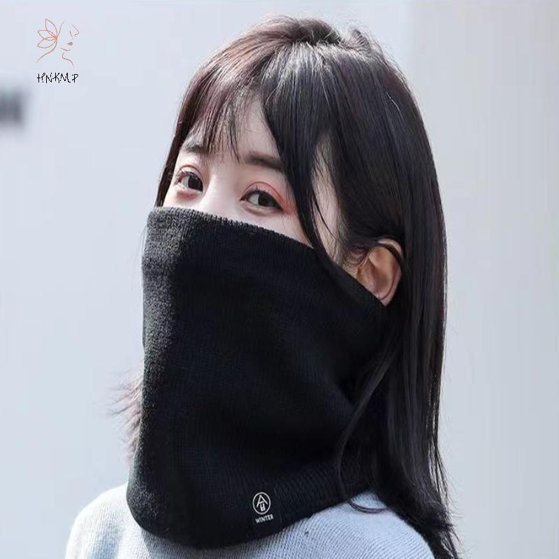 HNKMP Khăn Dệt Kim Ấm Áp Thiên Tính Sang Trọng Chống Gió Mùa Đông Ne Gaiter Thời Tiết Lạnh Thể Thao Ngoài Trời Trượt Tuyết Chạy Bộ Nam Nữ Khăn Ống.