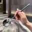 QIUWU Thìa Inox Tay Cầm Dài Hàn Quốc Bộ Đồ Ăn Thiên Khuấy Thìa Đá Muỗng Bữa Ăn Gia Đình Muỗng Ăn Tối.
