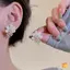Hoa Ngọc Trai Phong Cách Rừng Phong Cách Mới Hợp Thời Trang Tươi Đẹp Độc Đáo Thiết Kế Bông Tai Sang Trọng Quà Tặng Mới