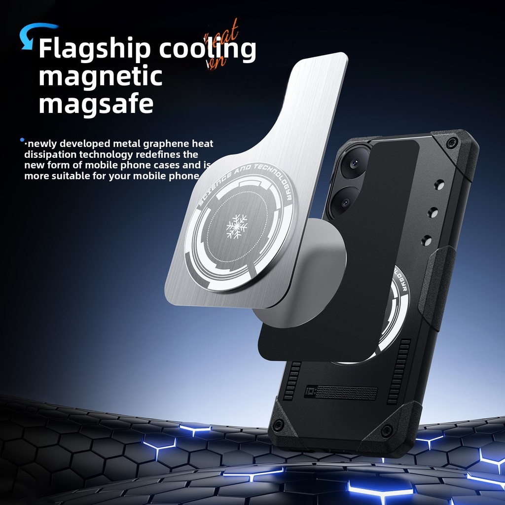Mimi Mới Cho Redmi Turbo 5 Max 4 Pro K90 Poco X7 X8 Pro Max F7 F8 Pro / Ultra Xiao 17 Từ Graphene Làm Mát Tản Nhiệt Vỏ Điện Thoại Giáp Chống Rơi Vỏ Mỏng Ánh Sáng