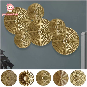 Trang trí tường PWSEND, Đạo cụ chụp ảnh rèn bằng sắt Trang trí treo tường, Phong cách Bắc Âu Vàng DIY Mặt dây chuyền tường phòng ngủ