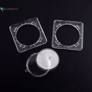 BeautifulHomeA Hộp trưng bày tiền xu Acrylic 4cm Hộp bảo vệ huy chương trong suốt Hộp bảo vệ huy chương VN