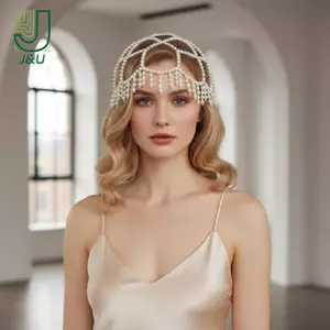 Dây chuyền ngọc trai dệt phong cách mới Châu Âu và Mỹ Tính khí cô dâu Phụ kiện tóc đa năng cao cấp