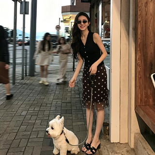 Nova-Chân Váy Chữ A Dáng Lửng 2 Lớp Chấm Bi Xòe Nhẹ Đi Chơi Đi Biển New Summer 2026