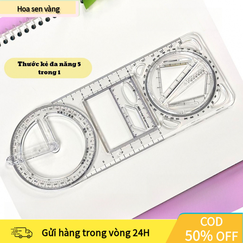 [COD] Thước Vẽ Hình Học Chuyên Dụng - Vẽ Tròn, Vuông, Tam Giác, Lý Tưởng Cho Học Sinh, Sinh Viên