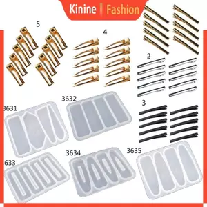 KIN Barrette Kẹp Tóc Silicon Epoxy Nhựa Khuôn Tóc Pin Trang Sức Đúc Khuôn Dụng Cụ