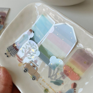 Flake sticker chất PET nhũ vàng Tamura Miki