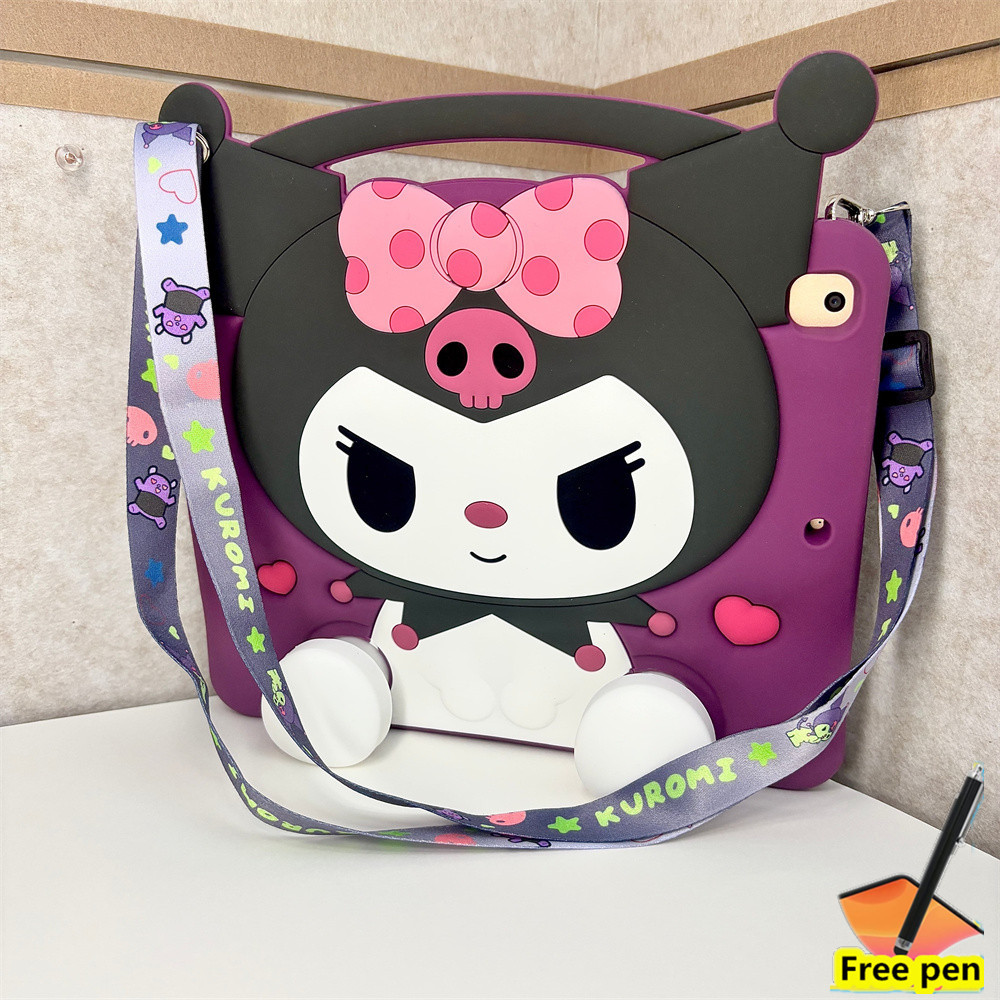 Ốp Lưng Tương Thích Cho Honor Pad 10 2025 12.1inch Vỏ Búp Bê Hoạt Hình Dễ Thương Đứng Bút Khay Máy Tính Bảng Dây Buộc Bao