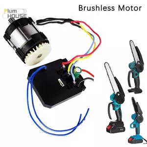 PlumHOUSE Động Cơ Không Chổi Than Thay Thế Cho Máy Cưa Xích Điện Không Dây 4 / 6 / 8 Inch Nâng Cấp Dụng Cụ Điện Phụ Kiện Kính Cường Lực Cường Lực Cao VN