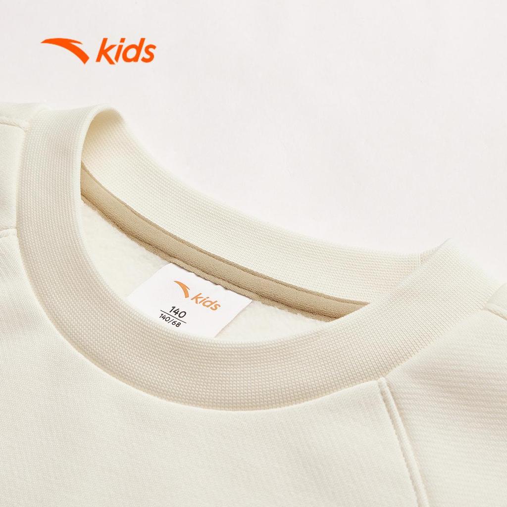 ANTA Kids Áo Khoác Nỉ Sweater Thể Thao Bé Trai 3526A8703S. Thoải Mái Vận Động, Dễ Phối Đồ, Ấm Áp Thu Đông