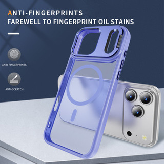 Ốp điện thoại giá đỡ ống kính từ tính mờ cho iPhone 17 16 15 14 Pro Max 17 Air Plus Chống sốc Dễ dàng làm sạch Sạc không dây