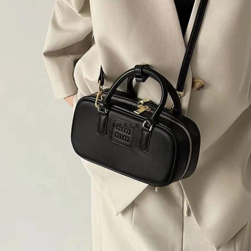Women's PU Leather Bowling Bag