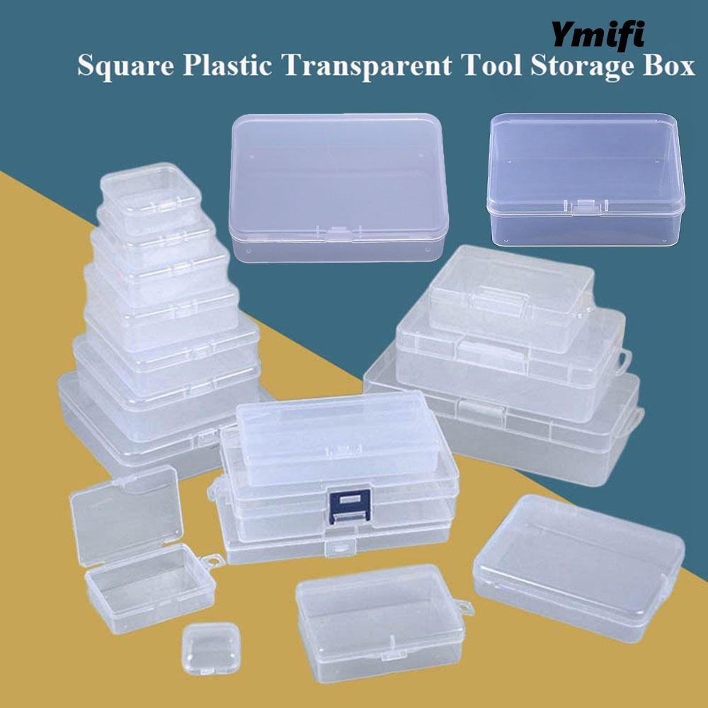 Hộp Bảo Quản YMIFI, Hộp Đựng Hạt Trang Sức Bằng Nhựa Trong Suốt, Vuông Di Động Bền Đẹp Vật Dụng Nhỏ Giá Đỡ Dụng Cụ Điện