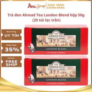 Trà Đen Ahmad London Blend 25 Túi Lọc Trần Hộp 50g, Tinh Hoa Trà Anh Quốc