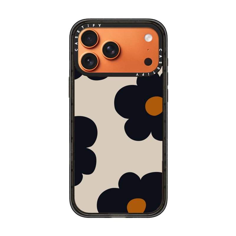 CASECASE X Flower Strike Case Black Edge Rõ Ràng Cứng Từ Hút Tác Động Dành Cho Apple IPhone 12 13 14 15 16 17 Pro Max Air Plus Có Hộp